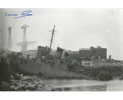 Major General Corran Purdon autographed photo. Black and white 8x12 inch photo autographed by Major General Corran Purdon who