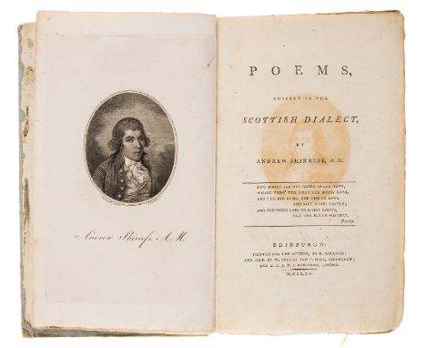Scottish Poetry.- Shirrefs (Andrew) Poems, Chiefly in the Scottish Dialect, half-title, engraved portrait frontispiece, list 