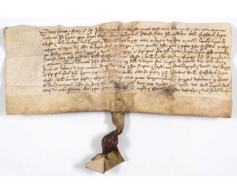 Burton-on-Trent.- Charter, grant by John Norton of Nedwrode [?Needwood]confirming and conceding to John Brereton gent, Hugh C