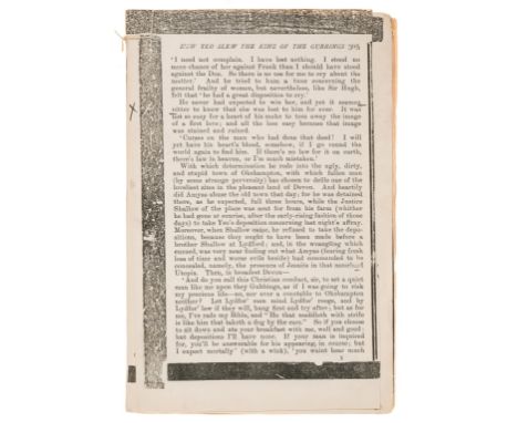 [Kingsley (Charles)] [Westward Ho!], proof, with manuscript marks and various dates cast, lacks title and preliminaries, slig