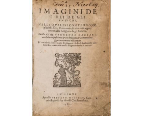 Mythology.- Cartari  (Vincenzo) Le imagini de I dei de gli antichi, title with woodcut printer's device, numerous full-page w