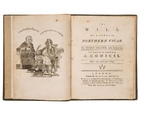 [Cooper (William)] The Will of a Certain Northern Vicar, second edition, frontispiece, numerous ink notes and additions in a 