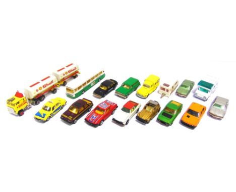 SIXTEEN MAJORETTE (FRANCE) MINIATURE DIECAST MODEL VEHICLES comprising a Triumph TR7; Matra Simca Bagheera; Fiat Ritmo; Renau