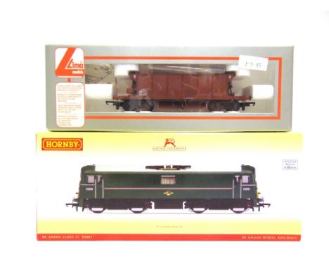 [OO GAUGE]. A HORNBY NO.R3373, B.R. CLASS 71 BO-BO ELECTRIC LOCOMOTIVE, E5001 lined green livery, boxed; together with a Lima