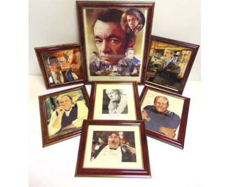 FIFTEEN SIGNED PICTURES  mainly portraits, the subjects including Terry Jones; Richard Wilson; David Jason; John Challis; Rog