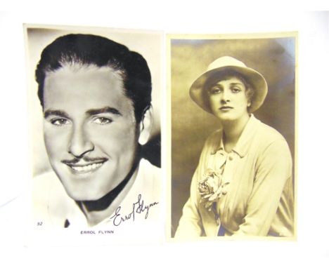 POSTCARDS - THEATRE  Approximately 260 postcards, mainly real photographic and printed portraits, (ring binder).