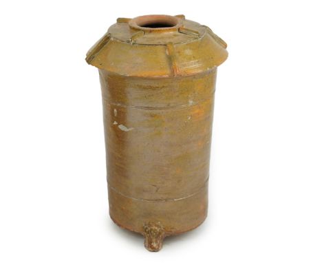 A fine large Chinese glazed granary jar, latter part of the Western Han Dynasty (206 BC-AD 8), the short-lived Xin Dynasty (A
