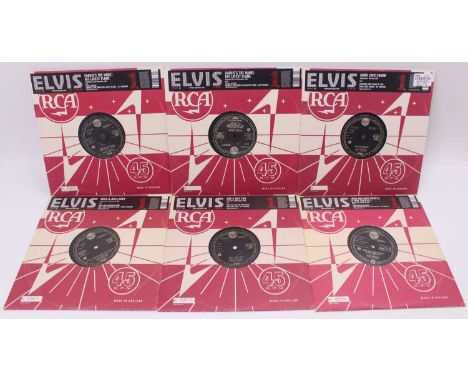 Elvis Presley, a collection of twelve 10” singles, being reissues from the “Elvis No 1’s” vinyl box set (45 R.P.M), all mint,