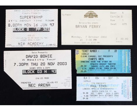 A collection of concert ticket stubs to include Pink Floyd Earls Court 1994, Phil Collins Both Sides Tour '94, Eric Clapton R