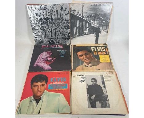 A collection of assorted LPs, various dates and genres to include Bob Dylan Another side of Bob Dylan, Blonde on Blonde, The 