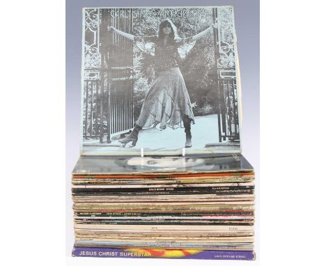 A collection of LPs, various dates and genres to include Carly Simon - Anticipation, Simon &amp; Garfunkel - Bookends, Run DM