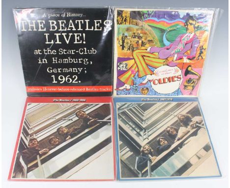 A collection of assorted LPs to include The Beatles 1962-1966, 1967-1970, Collection of Beatles Oldies, A Piece of History Th