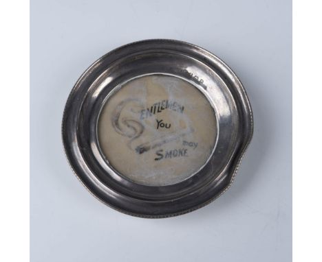 A sterling silver small dish by S&amp;M, hallmarked for Sheffield, England, with a date letter indicating mid-20th century pr