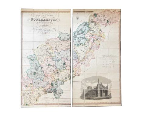 Bryant's large scale map of Northampton 'Map of the County of Northampton, from Actual Survey By A. Bryant, in the Years 1824