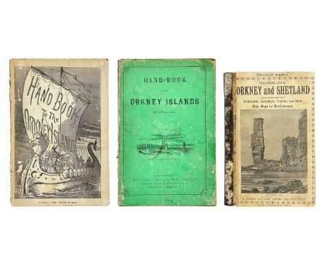 Kirkwall: WM. Peace & Son (Publishers) 'Hand-Book To The Orkney Islands,'  Striking printed card wraps with steel engraved Vi