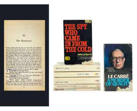 (Signed and inscribed) John le Carre Seven paperbacks used for a lecture to the Cambridge Union Society 23/11/1983.  'A Murde