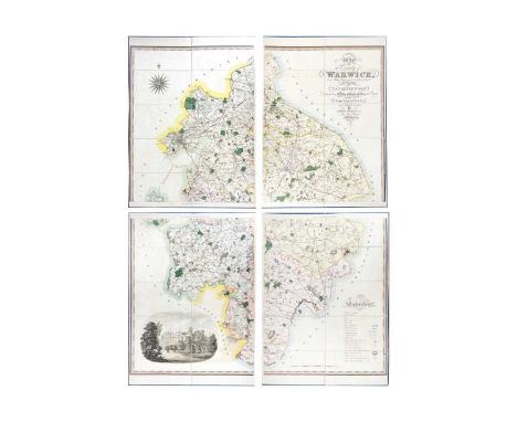 Greenwood large scale map of Warwickshire 'Map of the County of Warwick from actual Survey, made in the years 1820 & 1821, De