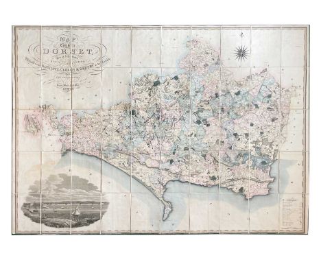 Greenwood's large scale map of Dorsetshire 'Map of the County of Dorset from an Actual Survey made in the Years 1825 & 1826. 