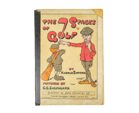 SIMPSON, Harold The 7 Stages of Golf Illustrated with 20 colour plates by G. E. Shepheard, original pictorial boards, first e