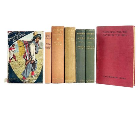 (Travel and Exploration) Seven works. Charles M. Doughty. 'Wanderings in Arabia,' two volumes, rubbed original green cloth, e