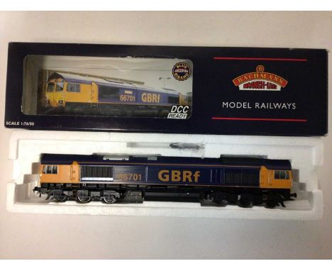 Bachmann Class 57/0 Diesel 57008 'Freightliner Explorer' 32-750, Class 66 Diesel 66701 GBRF 32-727 both boxed (2)