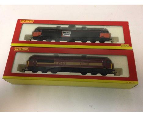 Hornby OO gauge Loadhaul Co-Co diesel electric Class 56 locomotive 56109, R 2074B, plus Hornby EWS Class 56 diesel electric l