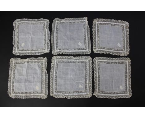 A group of handkerchiefs belonging to Hannah de Rothschild, Countess of Rosebery (1851-1890), circa 1878, approx 20, of fine 