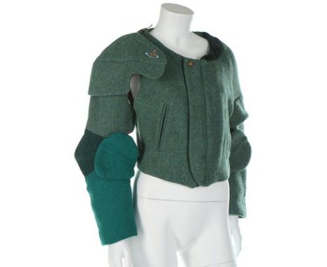 A Vivienne Westwood `Armour' Harris tweed jacket, 'Time Machine' collection, Autumn-Winter, 1988-89, red label and size 36, w