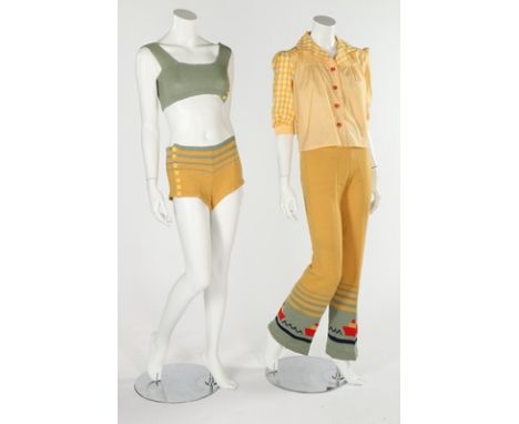 Wendy Dagworthy ensembles from her graduation collection, Hornsey College of Art, 1971, many bearing 'Wendy A Dagworthy' scho