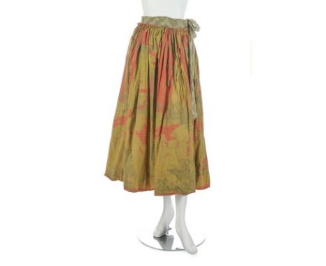 A Westwood/McLaren cotton wrap around skirt, 'Punkature' collection, Spring-Summer 1983, un-labelled, with 'Blade Runner' pri