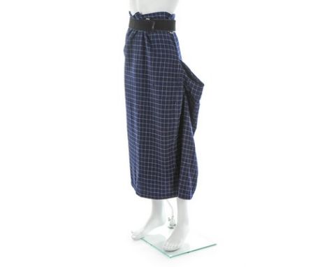 A Westwood/McLaren window-pane checked wool skirt and trousers, 'Witches' collection, Autumn-Winter, 1983-4, 'World's End' la