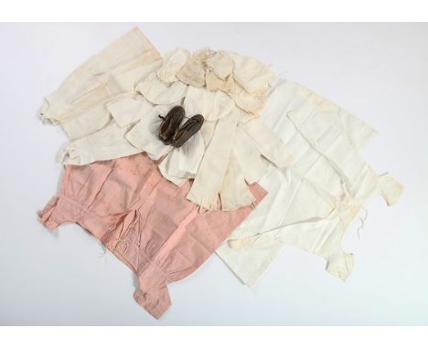 A group of infant clothes belonging to Master Augustus Birch Bagster, 1807, with 1807 dated death certificate for the child a