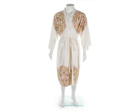 Two Mr Fish printed cotton kimonos, late 1960s-early 70s, labelled, one with 'Mandala I' print by Felix Leu, signed, the othe
