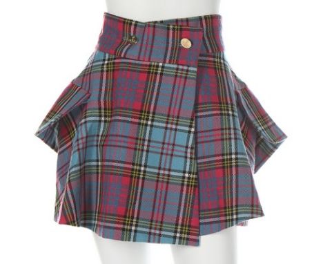 A group of Vivienne Westwood separates, 1990s, mostly gold on ivory woven labels, comprising tartan skirt with oversized pock