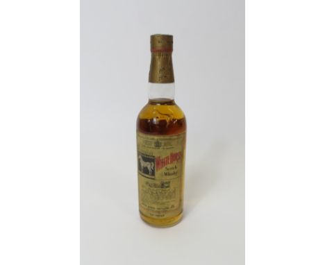 A bottle of White Horse Scotch whisky