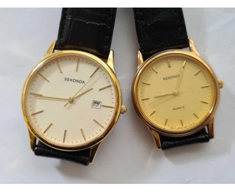 Two gents Sekonda wrist watches both with seconds sweep both W/O 