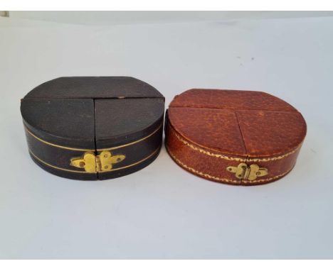 Two leather Victorian bangle boxes