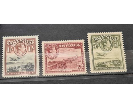 ANTIGUA SG 105-07 (1938-51) 105 Mint, 106-07 UM. Light, even tone. Cat£68