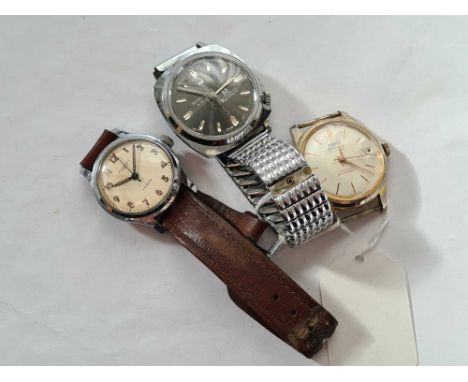 Three gents wrist watches Ingersoll Fero Avenger all with seconds sweep 