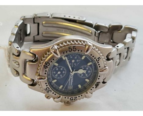 A gents modernchrono master three dial wrist watch by Krug-Ballmen with seconds sweep W/O 