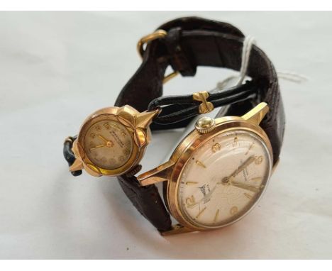 A gents wrist watch by Newmark with seconds sweep together with one other 