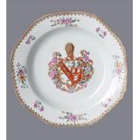 A Chinese Export octagonal soup bowl