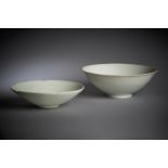 A Chinese white-glazed lobed bowl