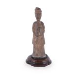 A Chinese pottery figure