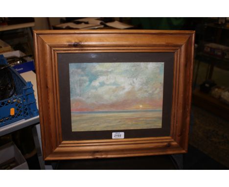 A Print, 'On the Beach near Harlech' by Haydn Gear