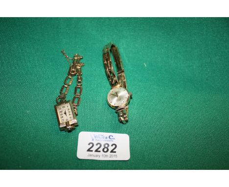 A 9ct gold Ladies 'Rotary' Wristwatch and a 9ct gold Ladies 'Everite' Wristwatch