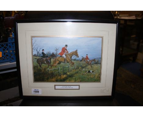 A small Print, 'Over The Sticks' by George Wright.