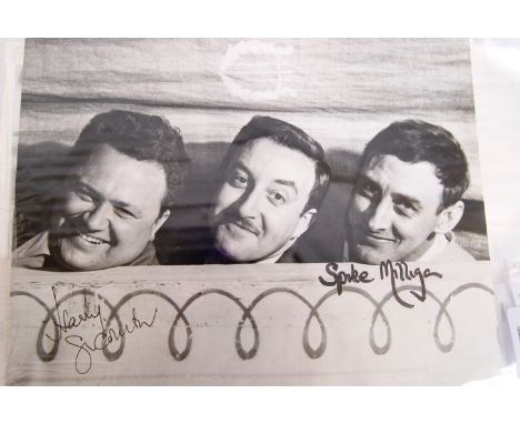 THE GOONS: A fantastic rare 8x10" black and white publicity photograph of The Goon Show cast members, handsigned by both Harr