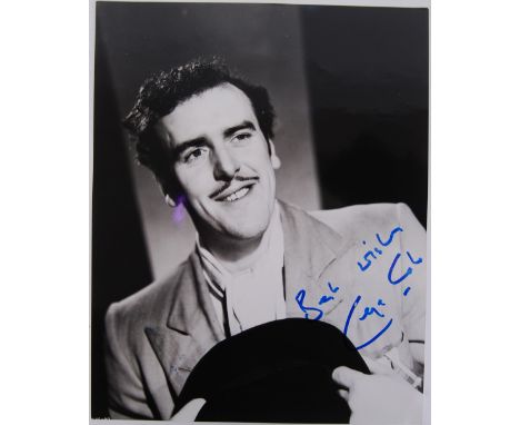 GEORGE COLE: An early 8x10" black and white image of George Cole ( Minder etc ). Signed with bold autograph in blue ink to a 