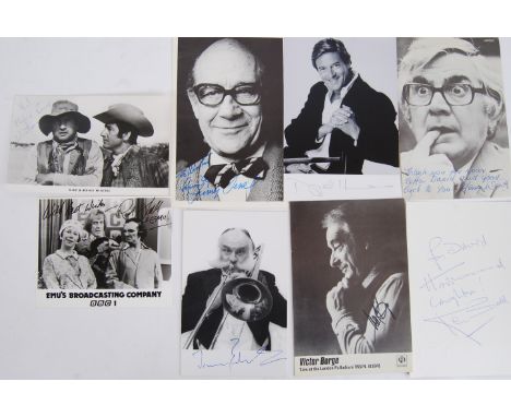 COMEDIANS: A collection of 8x autographs, mostly relating to comedy actors / comedians, all signed photographs of around 6x4"